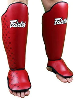 Fairtex SP5 Competition Shin Guards Instep Red (only XL Left) -Boxing Equipment Store 41s8AuTS6AL