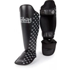Fairtex SP5 Competition Shin Guards Instep Black -Boxing Equipment Store FSP5