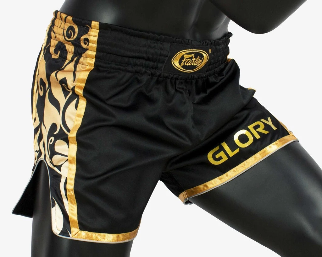 Fairtex Glory Kickboxing Muay Thai Shorts BSG1 Black/Gold Fairtex Glory Kickboxing Muay Thai Shorts BSG1 Black/Gold -Boxing Equipment Store