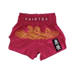 Fairtex Muay Thai Shorts BS1910 Carbon Red Golden River -Boxing Equipment Store FairtexMuayThaiShortsBS1910GoldenRiver