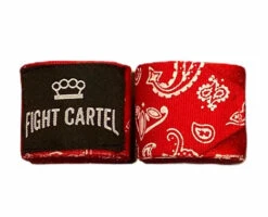 Fight Cartel 180" Hand Wraps Handwraps Various Colours/Designs -Boxing Equipment Store FightCartelRedBandanaHandWraps
