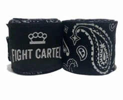 Fight Cartel 180" Hand Wraps Handwraps Various Colours/Designs -Boxing Equipment Store FightCartelblackBandanaHandWraps2