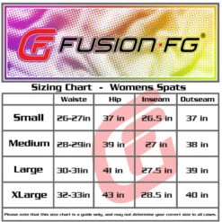 Fusion Fight Gear Dragon Ball Z Goku Ladies Spats Pants Compression -Boxing Equipment Store LADIESSPATSSIZINGCHART