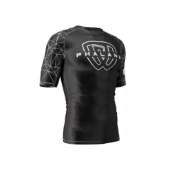 Phalanx Metric Black Short Sleeve Compression Rash Guard Rashguard (only XXL Left) -Boxing Equipment Store MetricBlknWhtRGSSfrontleft