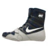Nike Boxing HyperKO Shoes Boots Limited Edition Midnight Navy/White/Silver (only Size 4 Left) -Boxing Equipment Store Nike Boxing Canada HyperKO Navy Silver Boxing Shoes