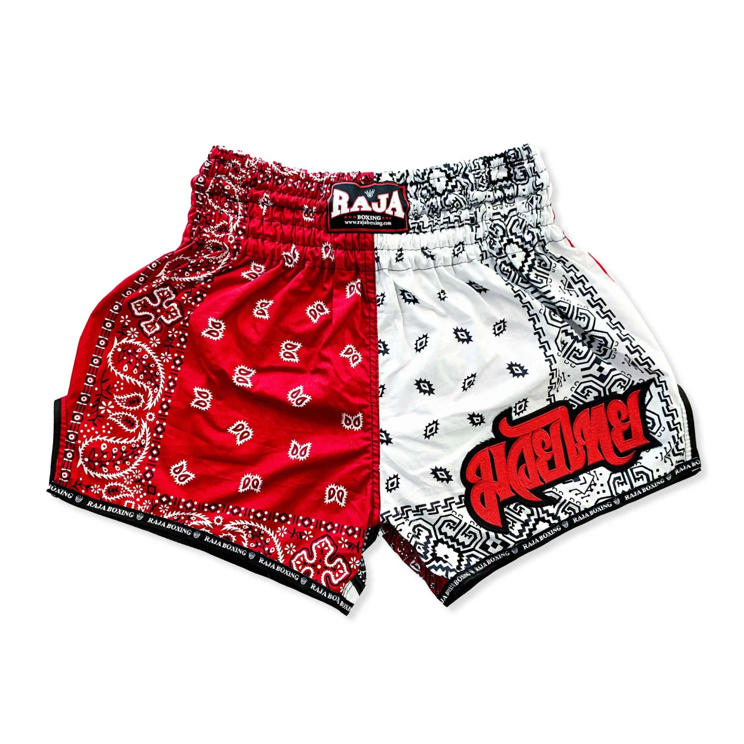 Raja Boxing Muay Thai Shorts Red White Checked Raja Boxing Muay Thai Shorts Red White Checked -Boxing Equipment Store