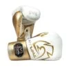 Rival Boxing RS100 Professional Sparring Lace-Up Gloves White/Gold