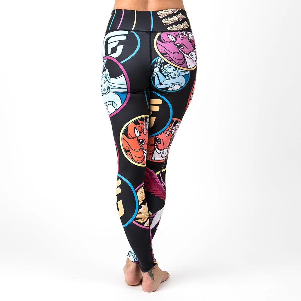 Fusion Fight Gear She-Ra Black Ladies Spats Compression Pants Fusion Fight Gear She-Ra Black Ladies Spats Compression Pants -Boxing Equipment Store She Ra womens leggings spats black back