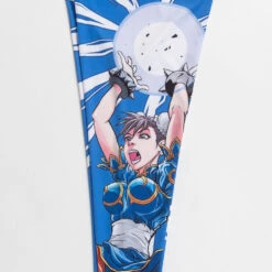 Fusion Fight Gear Chun Li Street Fighter Ladies Spats Compression Pants -Boxing Equipment Store Street Fighter Chun Li spats leg design close up