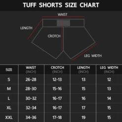 TUFF Muay Thai Boxing Shorts Tiger & Python -Boxing Equipment Store TUFF Size Chart 52826d03 81a0 4f04 a51f 8a93bc6d7412