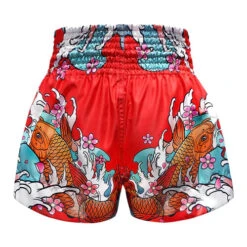 TUFF Muay Thai Boxing Shorts Red Japanese Koi Fish -Boxing Equipment Store TUFFMuayThaiBoxingShortsRedJapaneseKoiFish3