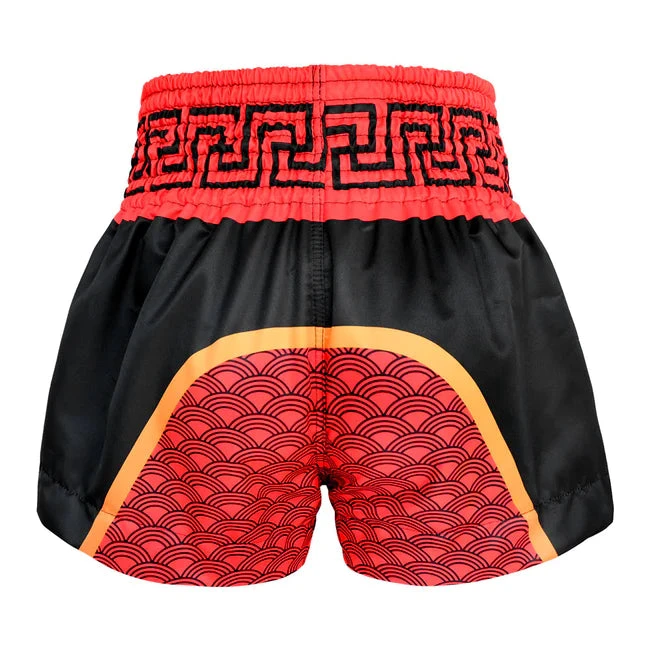 TUFF Muay Thai Boxing Shorts Red Dragon in Black TUFF Muay Thai Boxing Shorts Red Dragon In Black -Boxing Equipment Store TUFFMuayThaiShortsCanadaRedDragoninBlack3