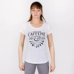 Tatami Fightwear Ladies Caffeine & Jiu Jitsu T-Shirt White (only Small Left)