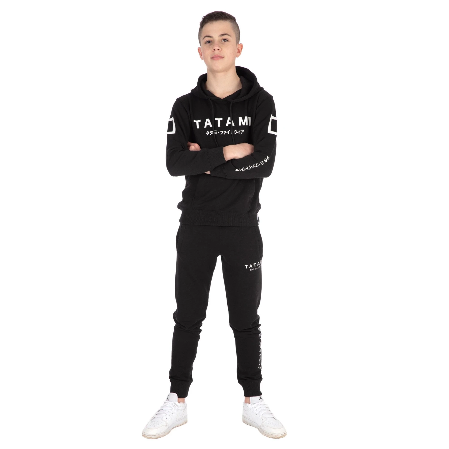 Tatami Fightwear Kids Youth Katakana Hoodie Pullover Tatami Fightwear Kids Youth Katakana Hoodie Pullover -Boxing Equipment Store Tatami Katakanakids jiujitsuHoodie Black2