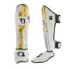 Booster Fight Gear Shin Guards Double Padded V9 White/Gold -Boxing Equipment Store boosterfightgearcanadashinguardsbsg v9whitegold