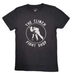 The Clinch Fight Shop Logo Charcoal Grey T-Shirt 3 The Clinch Fight Shop Logo Charcoal Grey T-Shirt -Boxing Equipment Store charcoalgrey