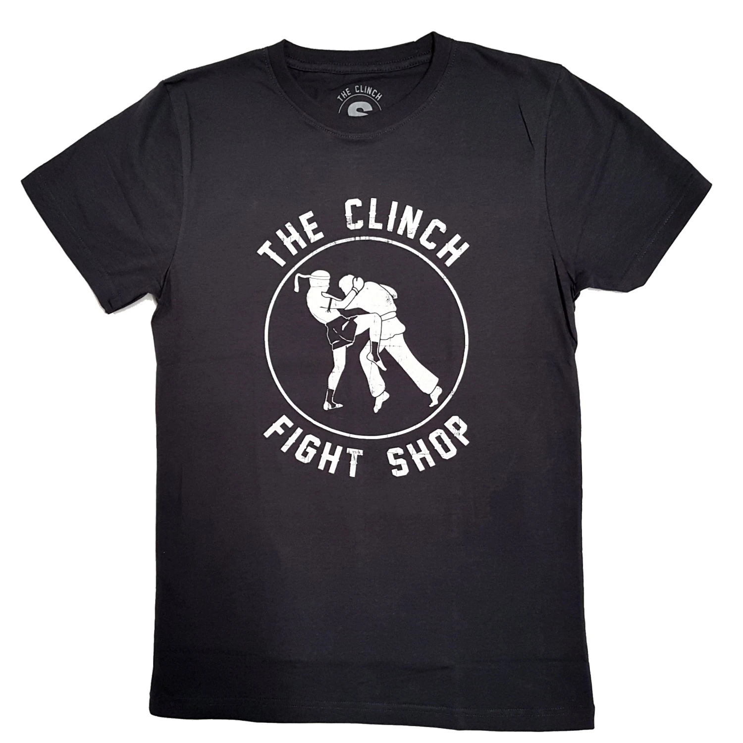 The Clinch Fight Shop Logo Charcoal Grey T-Shirt The Clinch Fight Shop Logo Charcoal Grey T-Shirt -Boxing Equipment Store charcoalgrey1