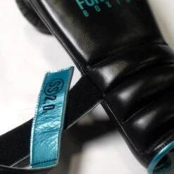 Fortress Boxing SS2.0 Lace-Up Boxing Gloves Black/Teal -Boxing Equipment Store fortressboxinglaceupgloveblackteal
