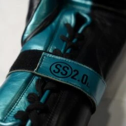 Fortress Boxing SS2.0 Lace-Up Boxing Gloves Black/Teal -Boxing Equipment Store fortressboxinglaceupgloveblackteal2