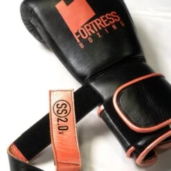 Fortress Boxing SS2.0 Velcro Boxing Gloves Black/Rose Pink -Boxing Equipment Store fortressboxingvelcroglovesblackrose1