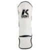King Pro Boxing Kids Youth Muay Thai Shin Guards White