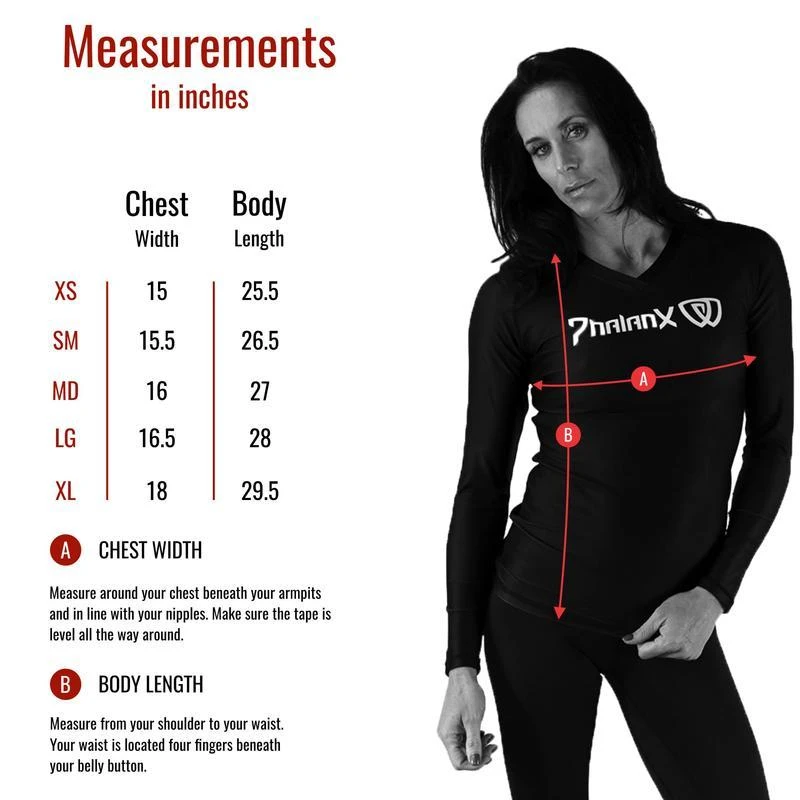 Phalanx Chaos Ladies Compression Rash Guard Rashguard Phalanx Chaos Ladies Compression Rash Guard Rashguard -Boxing Equipment Store ladies size guide