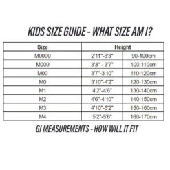 Tatami Fightwear Childrens/Kids Nova Jiu Jitsu Gi Blue FREE White Belt 4 Tatami Fightwear Childrens/Kids Nova Jiu Jitsu Gi Blue FREE White Belt -Boxing Equipment Store novakidsgisizechart