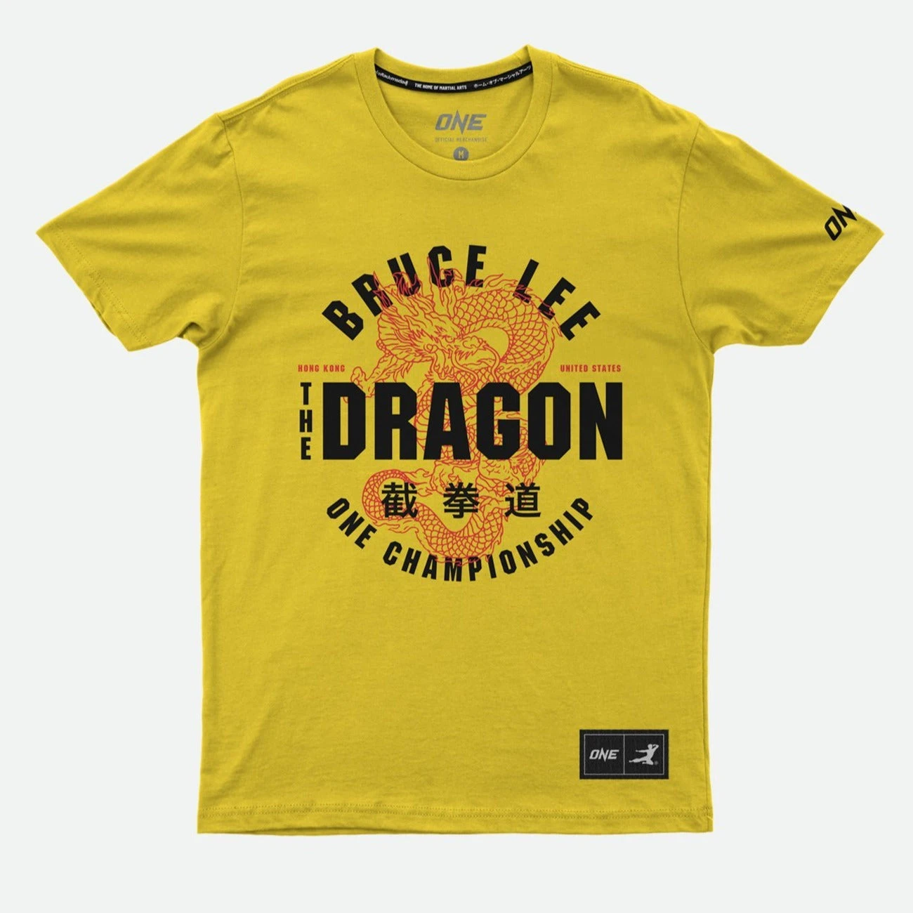 ONE FC x Bruce Lee The Dragon Yellow T-Shirt ONE FC X Bruce Lee The Dragon Yellow T-Shirt -Boxing Equipment Store onefcbruceleeyellowtshirtcanada