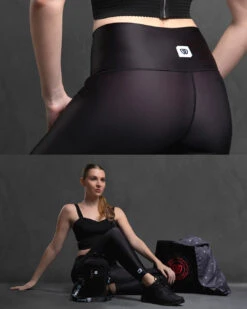 Phalanx Ladies Squad Spats Compression Leggings Pants -Boxing Equipment Store phalanxbjjcanadajiujitsuladiesspatssquadblack4