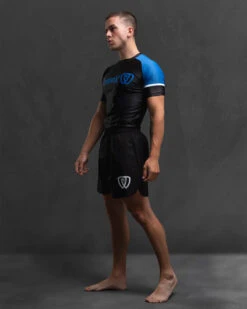 Phalanx Solider One Ranked Blue Black Short Sleeve Rash Guard -Boxing Equipment Store phalanxbjjcanadajiujitsurankedshortsleeverashguardblue2