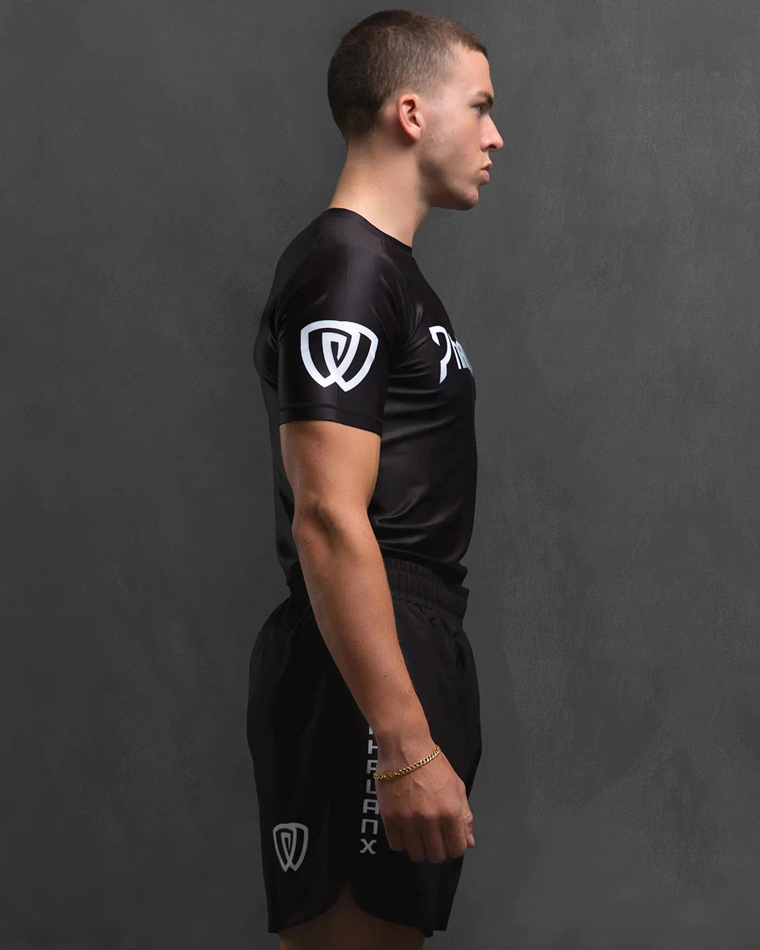 Phalanx Solider One Ranked White Black Short Sleeve Rash Guard Phalanx Solider One Ranked White Black Short Sleeve Rash Guard -Boxing Equipment Store