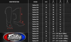 Fairtex SP5 Competition Shin Guards Instep Red (only XL Left) -Boxing Equipment Store size chart fairtex 3175c2c8 d5f9 45b2 acdf d28a4fec579a