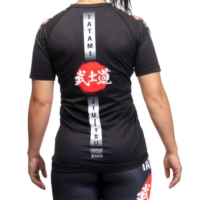 Tatami Fightwear Ladies Bushido Short Sleeve Rash Guard Rashguard Tatami Fightwear Ladies Bushido Short Sleeve Rash Guard Rashguard -Boxing Equipment Store tatamifightwearcanadaladiesBushido Black RashGuard2
