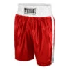 Title Boxing Classic Edge Satin Boxing Shorts Trunks Red -Boxing Equipment Store tbtc rd wh 1