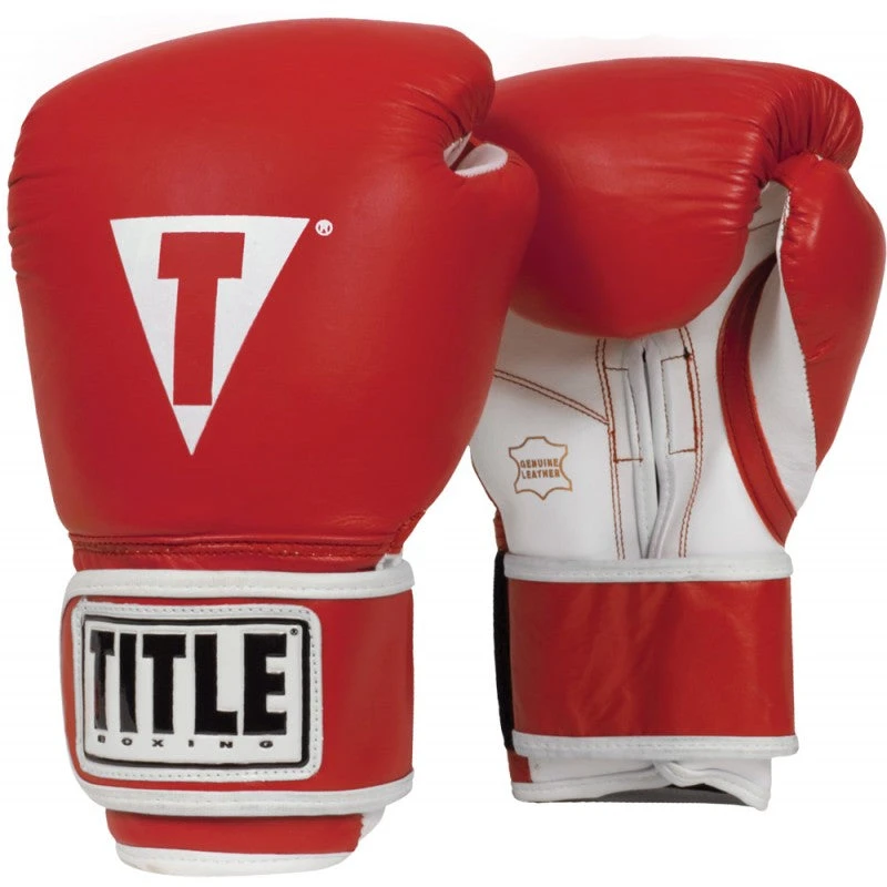 Title Boxing 3.0 Pro Style Leather Boxing Gloves Red Title Boxing 3.0 Pro Style Leather Boxing Gloves Red -Boxing Equipment Store tvvtg rd wh 1 2